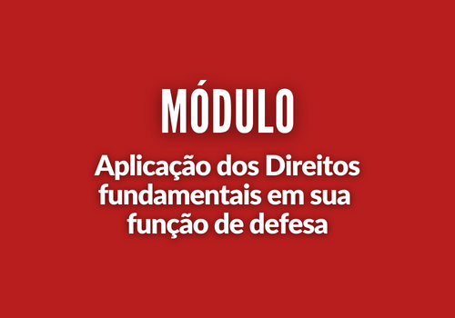 23-E1 - Aplicação dos Direitos Fundamentais em Sua Função de Defesa